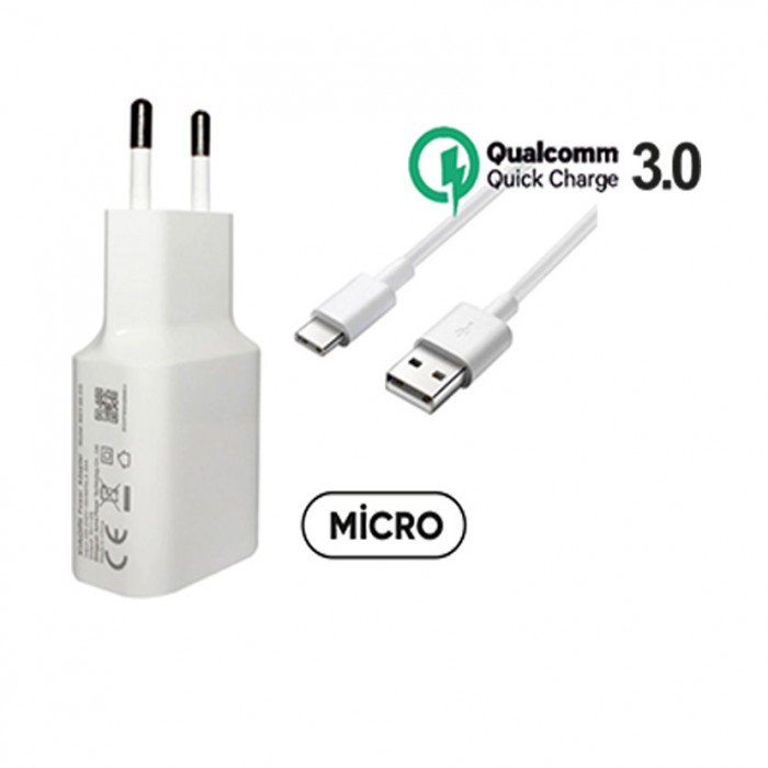 3A Seyahat Şarj+Mikro usb kablo